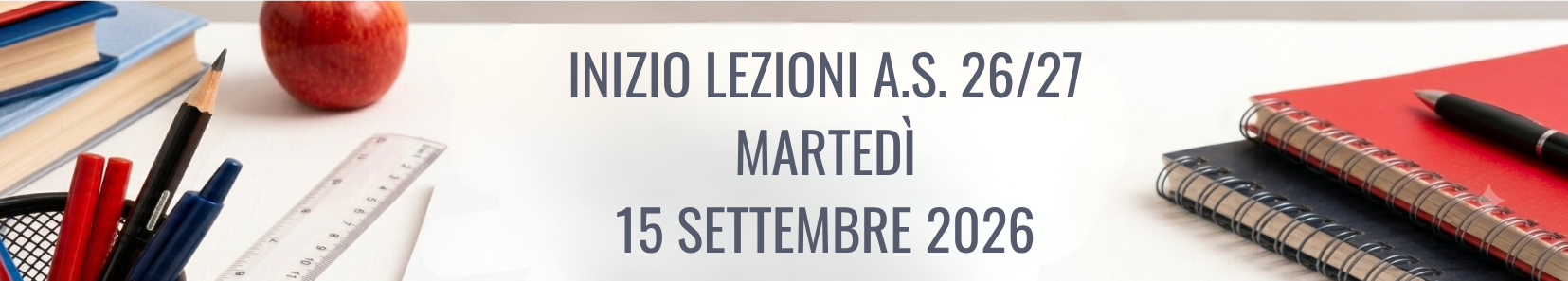 Inizio delle lezioni – A.S. 2026/2027